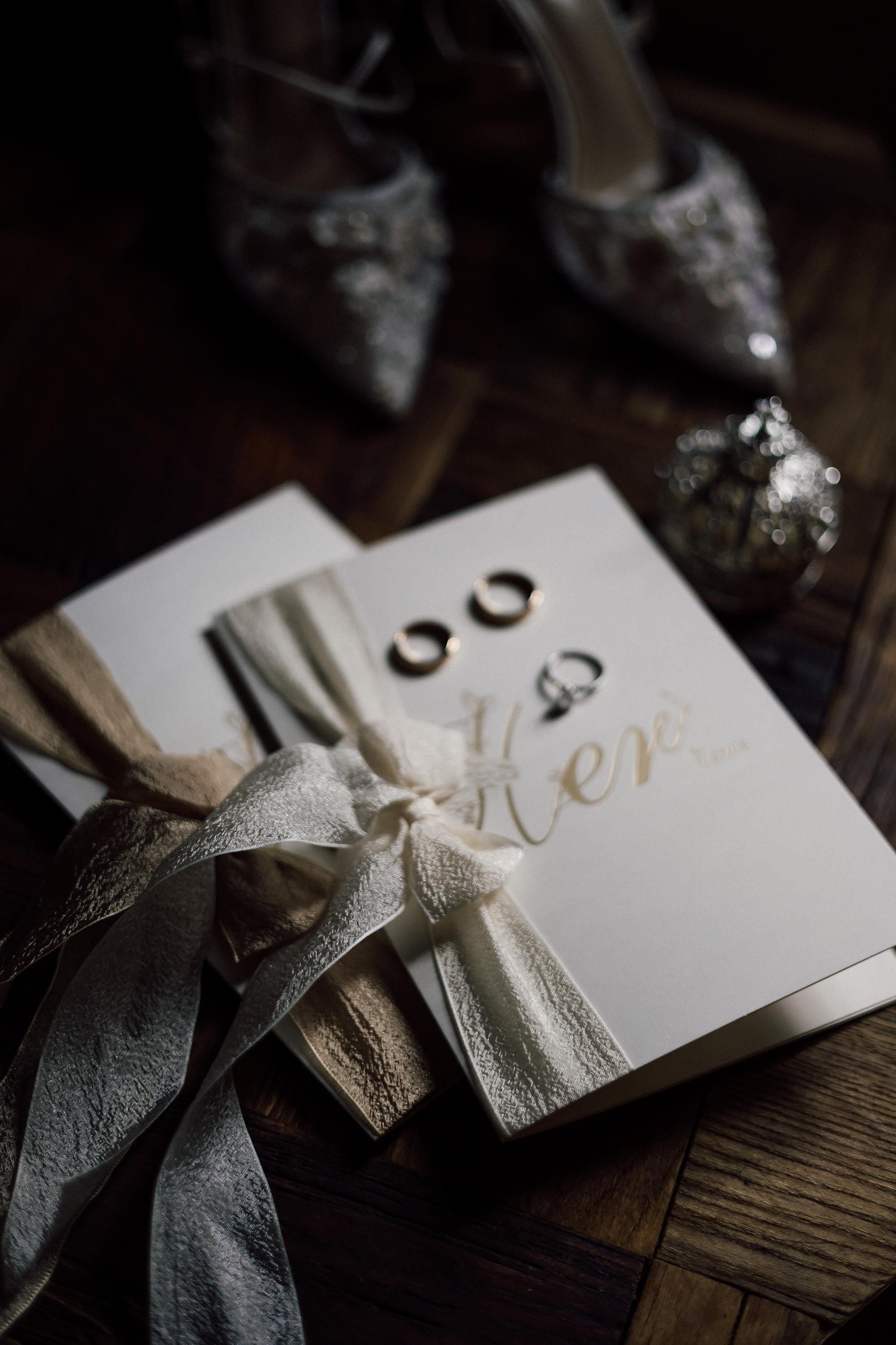 Cherished Love Satin Vow Card