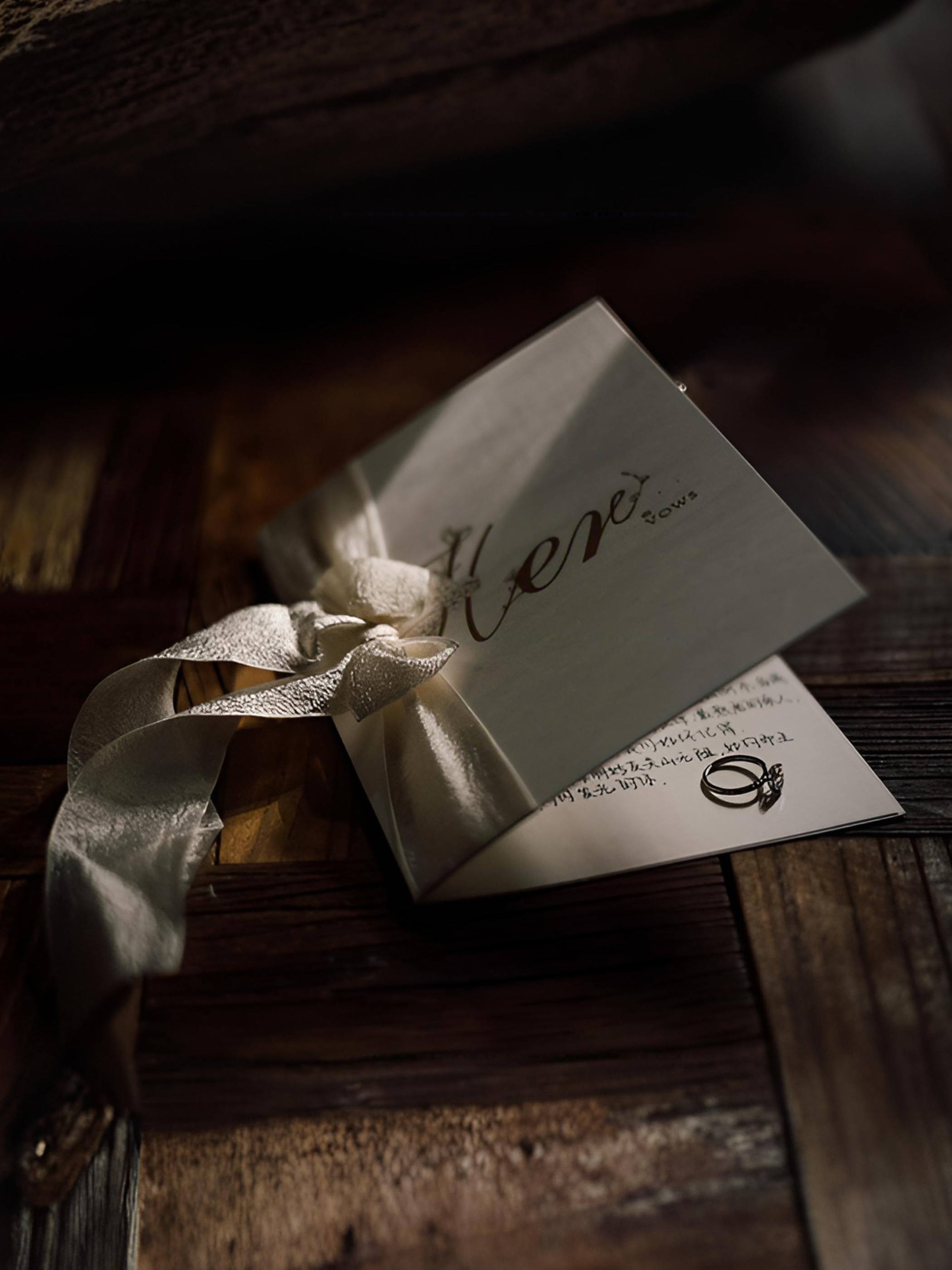 Cherished Love Satin Vow Card